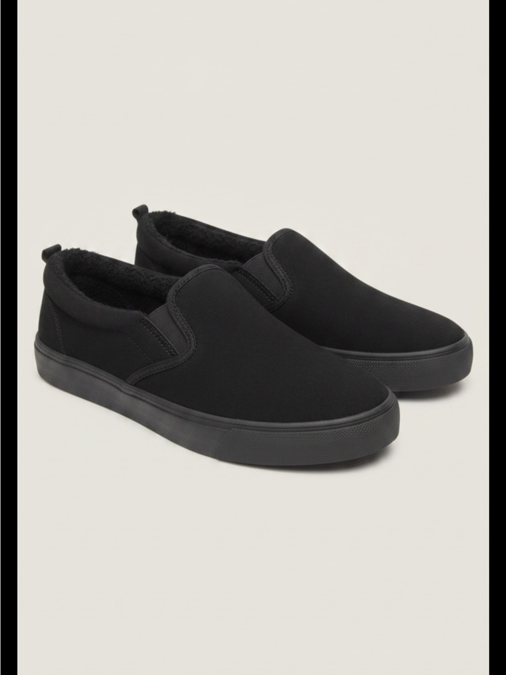 Men's Black Slip-On Shoes